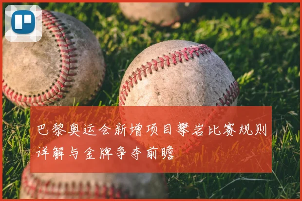 巴黎奥运会新增项目攀岩比赛规则详解与金牌争夺前瞻